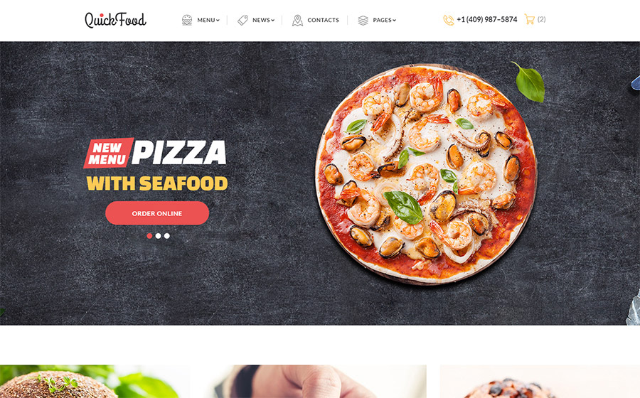 Fast Food Restaurant Web Template    